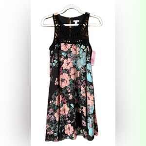 Xhilaration Black Floral Dress